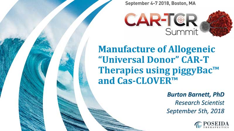 Manufacture of Allogeneic “Universal Donor” CAR-T Therapies Using piggyBac™ and Cas-CLOVER™ - profile